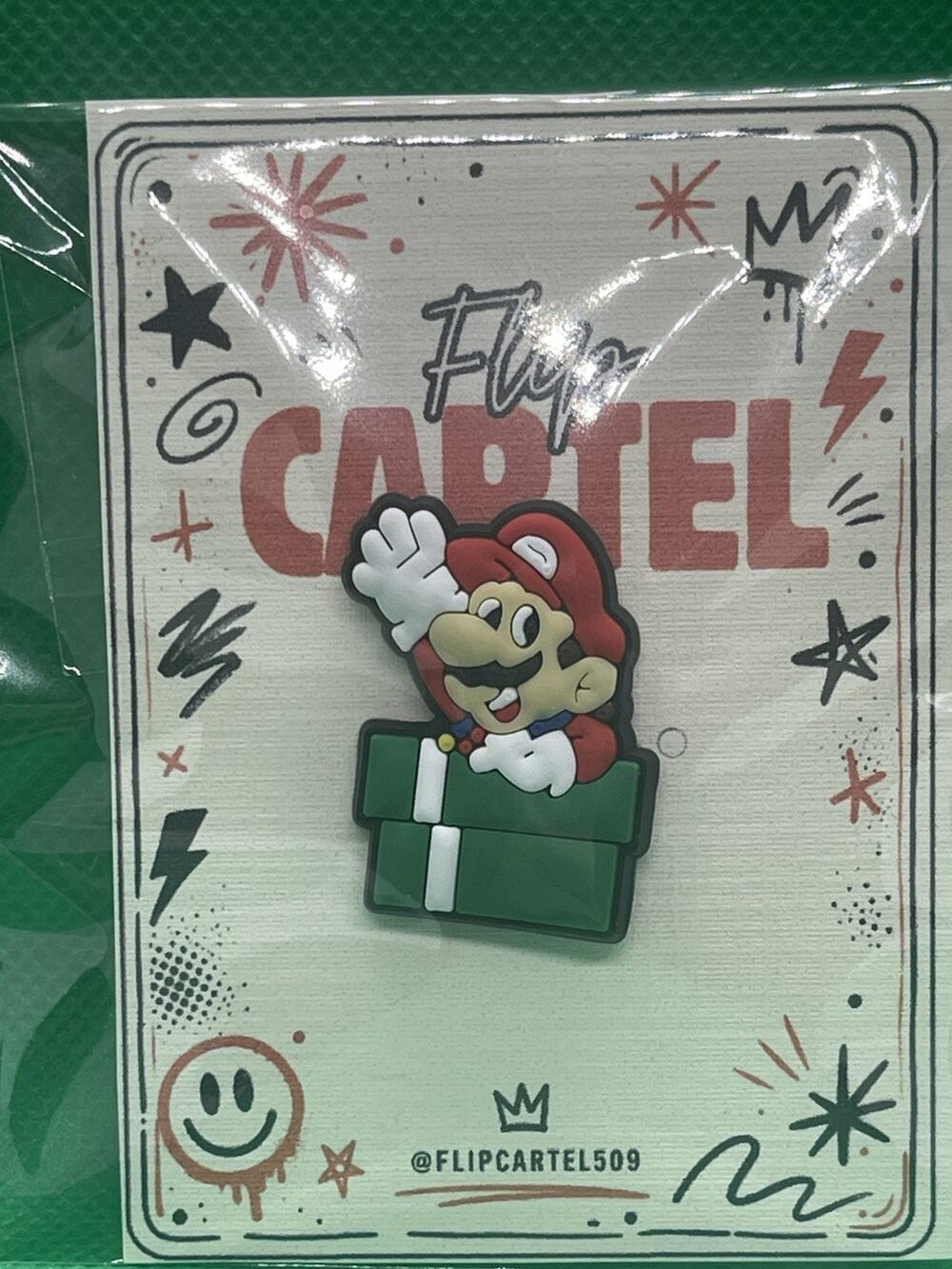 Super Mario Pipe PVC Rubber Hat Pin Lapel Backpack Collectible
